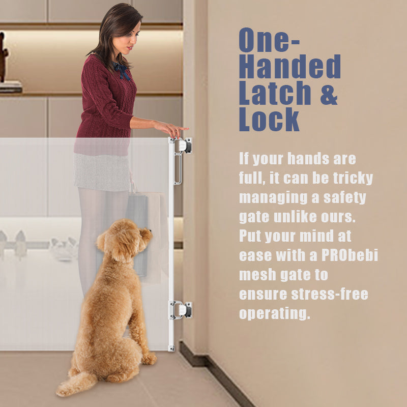 BabyBloom 33 * 55 inches Extra Wide Punch-Free Retractable Baby Gate