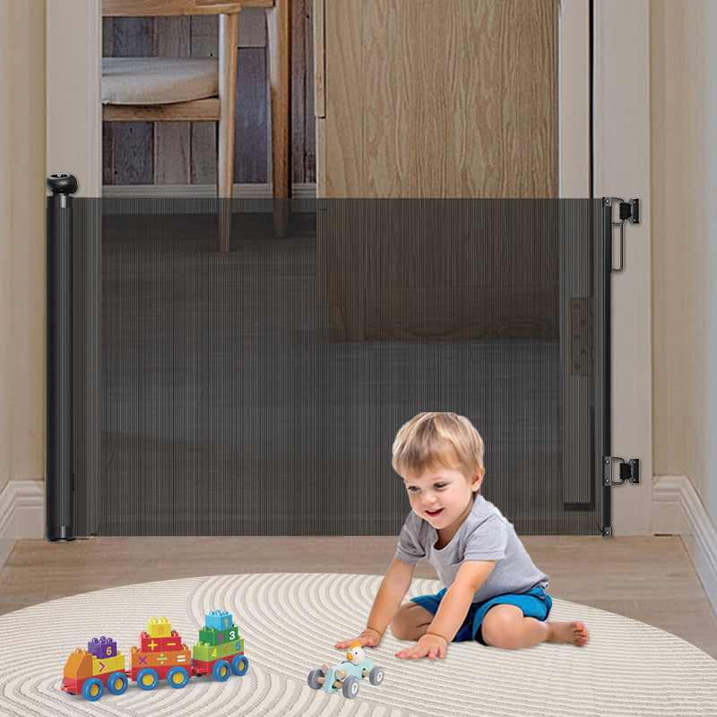 BabyBloom 33 * 55 inches Extra Wide Punch-Free Retractable Baby Gate