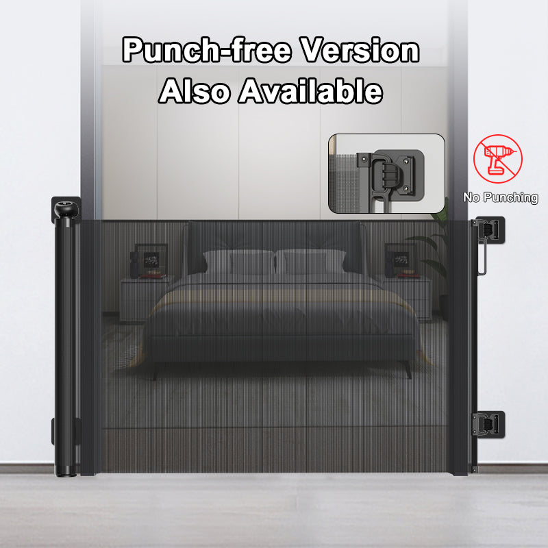 BabyBloom 33 * 55 inches Extra Wide Punch-Free Retractable Baby Gate
