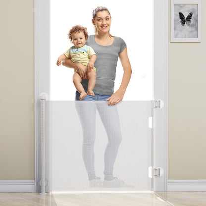 Babybond Barrière de sécurité rétractable sans perforation pour bébé, 33 x 55 pouces pour enfants et animaux domestiques