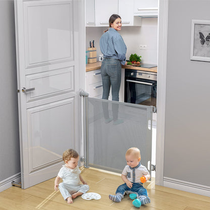 Babybond Barrière de sécurité rétractable sans perforation pour bébé, 33 x 55 pouces pour enfants et animaux domestiques