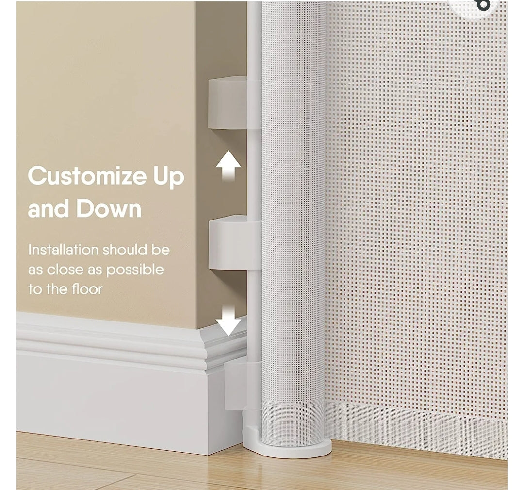 Babybond Barrière de sécurité rétractable sans perforation pour bébé, 33 x 55 pouces pour enfants et animaux domestiques